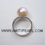 Silver 925 ring - Fresh water pearl (button pearl in natural purple color).JPG